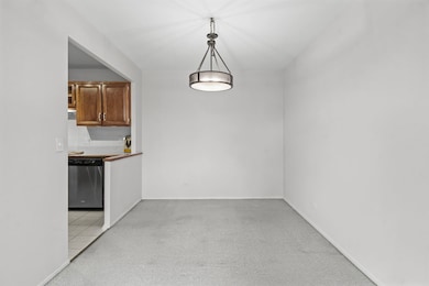 Dining room with neutral carpet