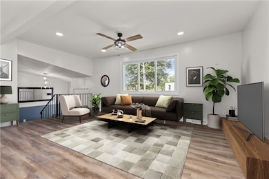 Virtually staged living room