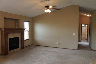 Spacious Living room with Gas Fireplace.