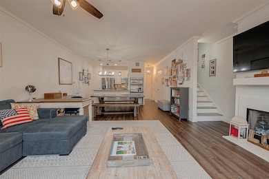 Discover an inviting open-concept space with a bri