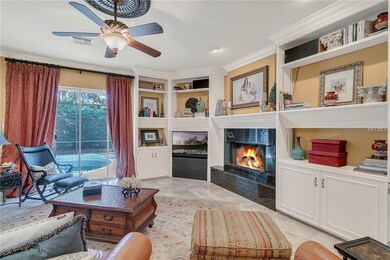 Family Room with Built in Cabinetry