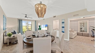 Dining space featuring ornamental molding, ceiling