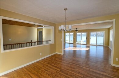 Large, open dining room - large window just off to