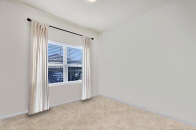 Empty room featuring carpet flooring and baseboar