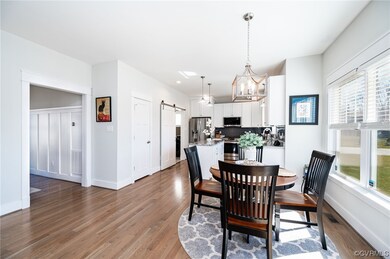 Breakfast nook is located across from the formal d