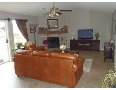 Living Room. Large open living room with vaulted c