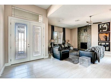 Entry Hall. Double Glass Door Entry