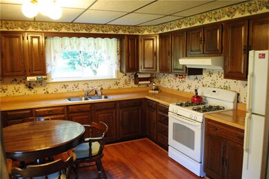 open kitchen with a nice eat in area