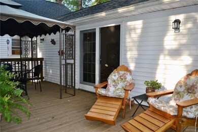 Relax on the private 20x12 pressure treated deck w