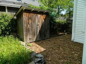 Exterior Front. Small utility shed