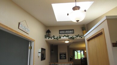 Foyer with skylight