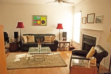 Warm and inviting family room serves as a focal po