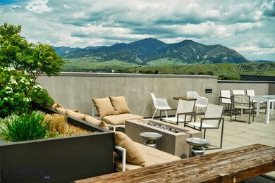 Roof top deck with mountain view