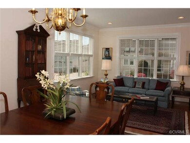 Living room and dining room