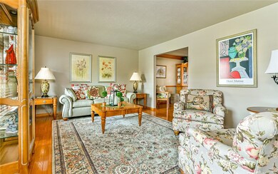 The living room is spacious with views of the fron