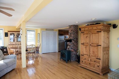 Dining Room showing Gas stove in...