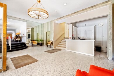 Main lobby and stairs to the elevators.