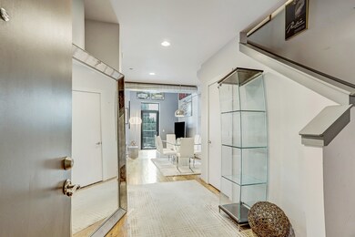 The stairs to the loft are to the right in the Foy