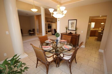 View from inside the dining room.