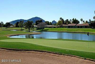 Lake, golf course, mtn view