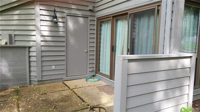 Back patio and storage room.
