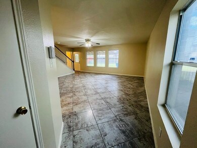 Front door entrance to living room.