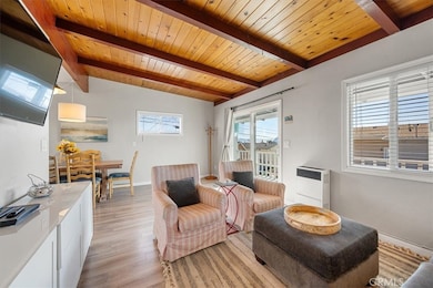 Laminate flooring, recessed lighting, Views from the living room