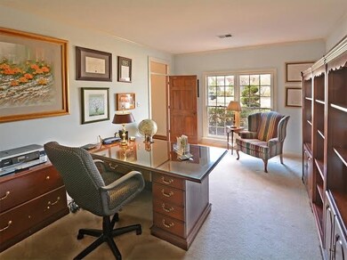 This comfortable office is bathed in light and off