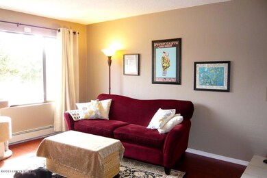 Living room windows face east and mtns