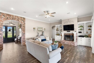 Living area View 3; Front entrance foyer with bric