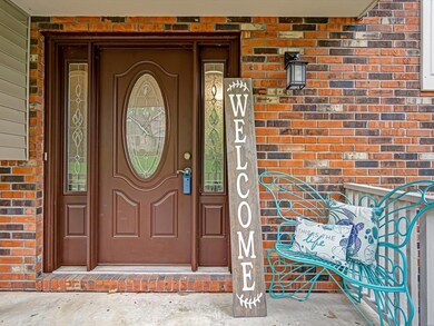 Your lovely covered porch welcomes you and yours.