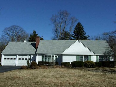 Exterior Front. Located on large lot in a sought a