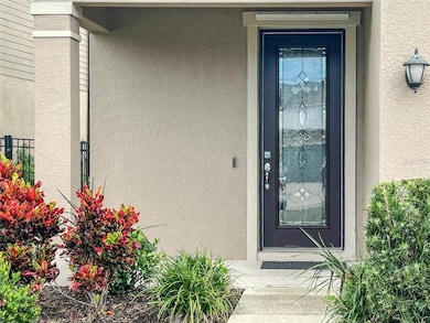Front door has a covered entrance.