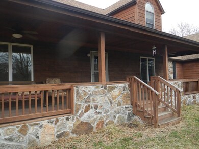Close up front porch