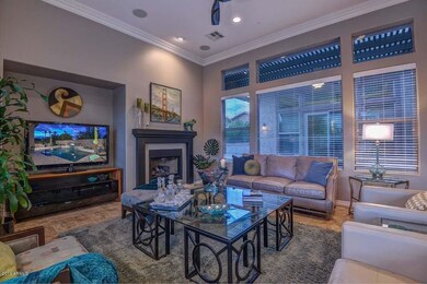 Gas Fireplace & Large Picture Windows