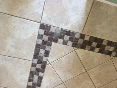 Inlay Border on Floor in Kitchen & LR