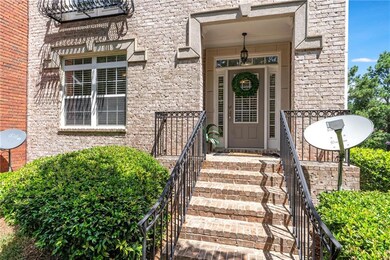 Entrance to property with brick siding