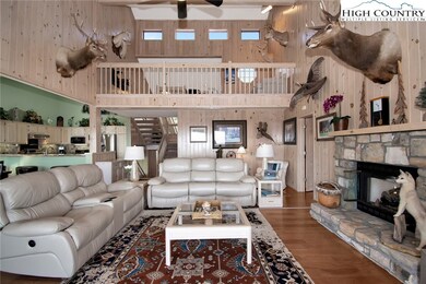 Cathedral ceiling and open loft add to the openess