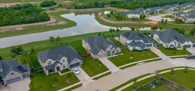 Aerial view of lake