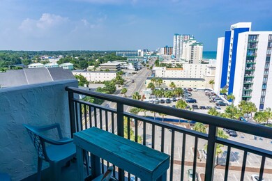 Balcony with a city view