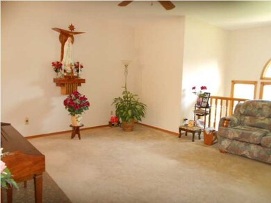 Spacious vaulted living room view 1