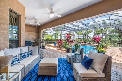 Fabulous lanai and totally customized pool area.