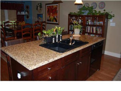 Large kitchen with beautiful wood cabinets...