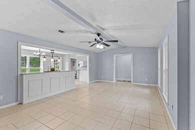 High Bar separates dining area from family room.