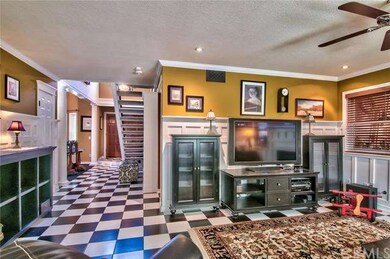 Family Room with Wainscoting showing the Entry and