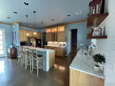 Open concept, kitchen and living room.