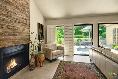 Stacked Stone Fireplace in Living Room