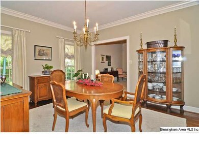 Dining room leads to living room