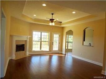 Great room with hardwood flooring