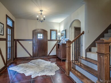 Large foyer welcomes friends and family.
